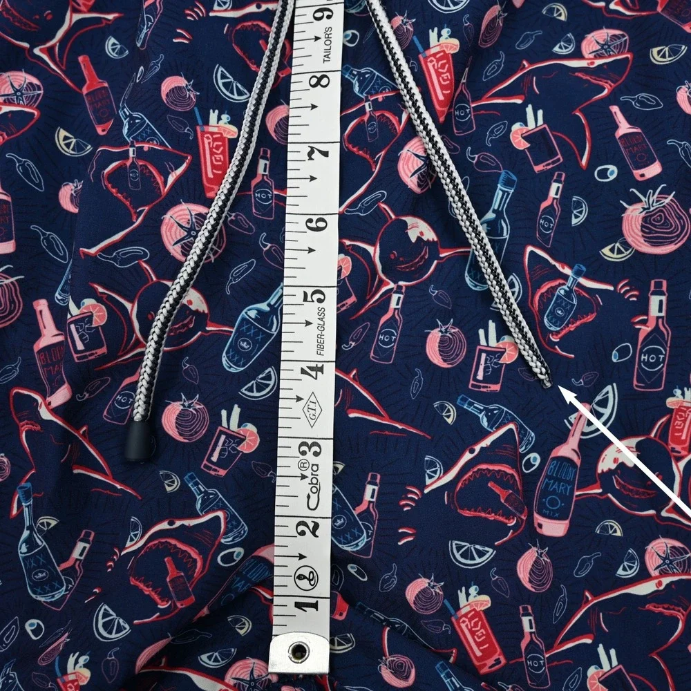 Peter Millar Seaside Swim Shorts‎ Mens L Recipes for Disaster Bloody Mary Shark - Picture 6 of 11